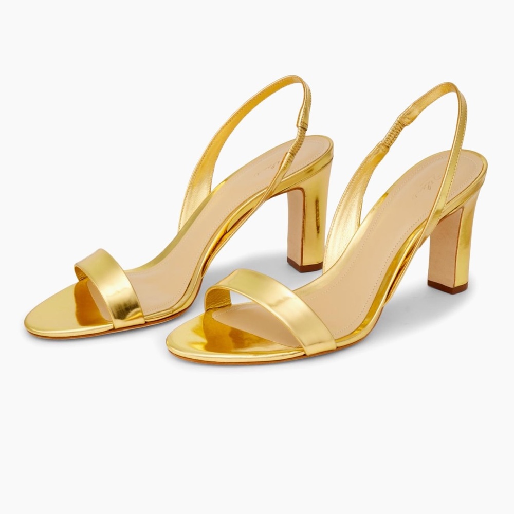 22ėlevé Gold Slingback Heels